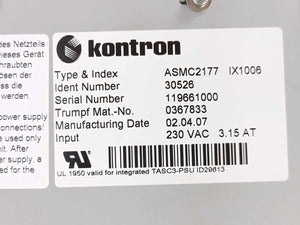 TRUMPF 0367833 30526 ASMC2177 IX1006 Control Unit