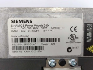 Siemens 6SL3210-1SE17-7UA0 SINAMICS Converter Power Module 340