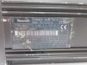 Rexroth R911229418 MAC071C-0-NS-3-C/095-B-1 Permanent Magnet Servo Motor
