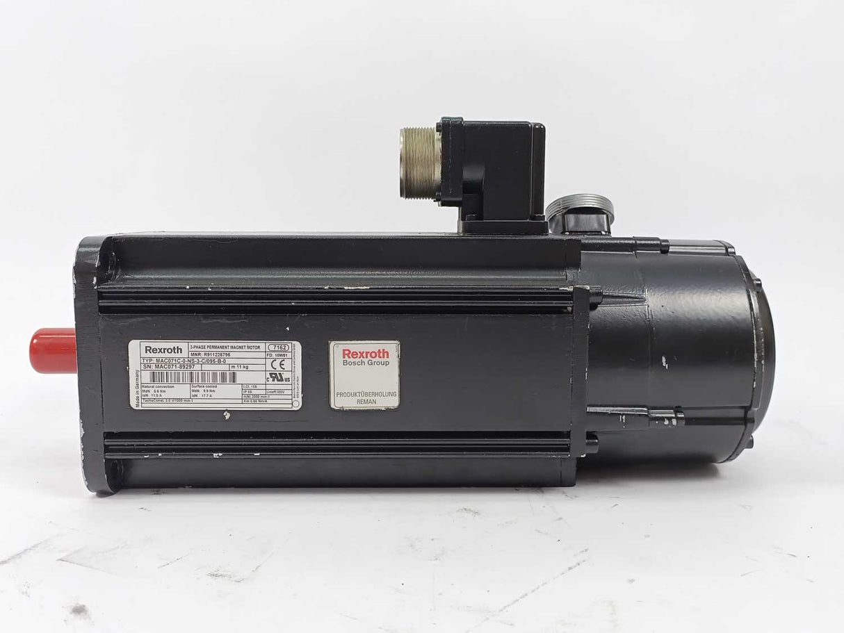 Rexroth R911225795 MAC071C-0-NS-3-C/095-B-0 3-Phase Permanent Magnet Servo Motor