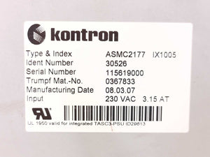 Kontron / Trumpf ASMC2177 30526 Controller Rack