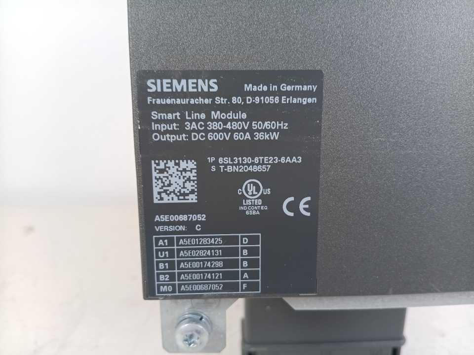 Siemens 6SL3130-6TE23-6AA3 SINAMICS S120 36kW, not used, only mounted