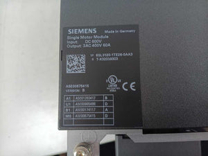 Siemens 6SL3120-1TE26-0AA3 SINAMICS S120 Single Motor Module