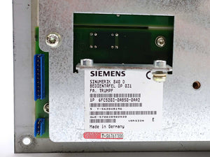 Siemens 6FC5203-0AB50-0AA2 SINUMERIK 840 D TRUMPF Control Panel