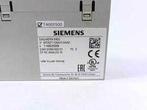 Siemens 6FC5211-0AA10-0AA0 SINUMERIK 840D DP NC ANALOG IN