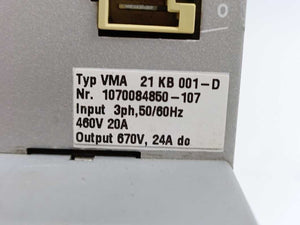 Bosch VMA21KB001-D 1070084850-107, 460V, 20A