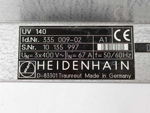 HEIDENHAIN 335009-02 UV140, 400V, 67A, 50/60Hz 335 009-02