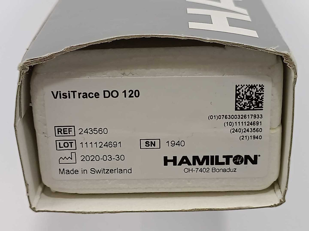 Hamilton 243560 VisiTrace DO 120 Dissolved Oxygen Sensor