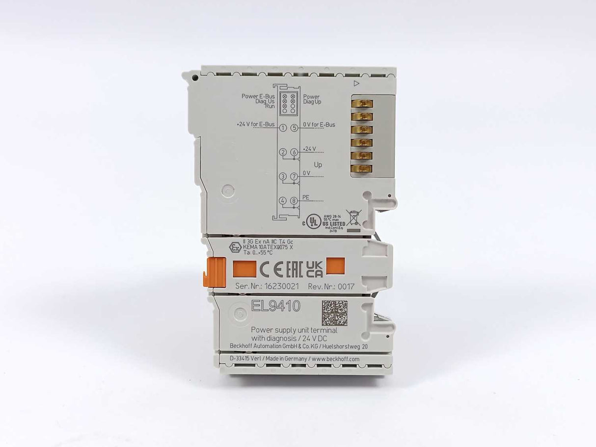 Beckhoff EL9410 Power supply unit terminal with diagnosis