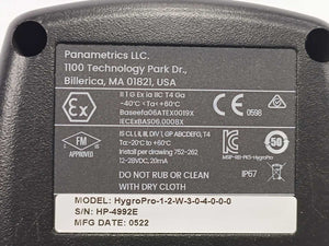 PANAMETRICS HygroPro-1-2-W-3-0-4-0-0-0 Moisture Transmiter w/ Cable