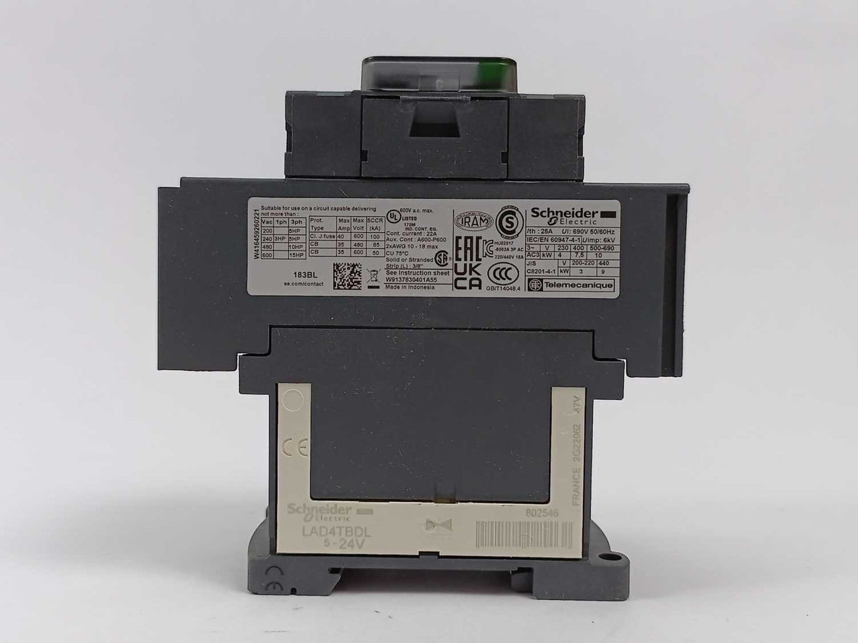 Schneider Electric LC1D183BL Contactor 24VDC