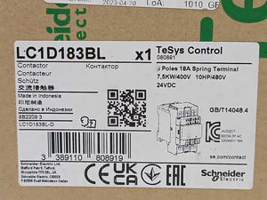 Schneider Electric LC1D183BL Contactor 24VDC
