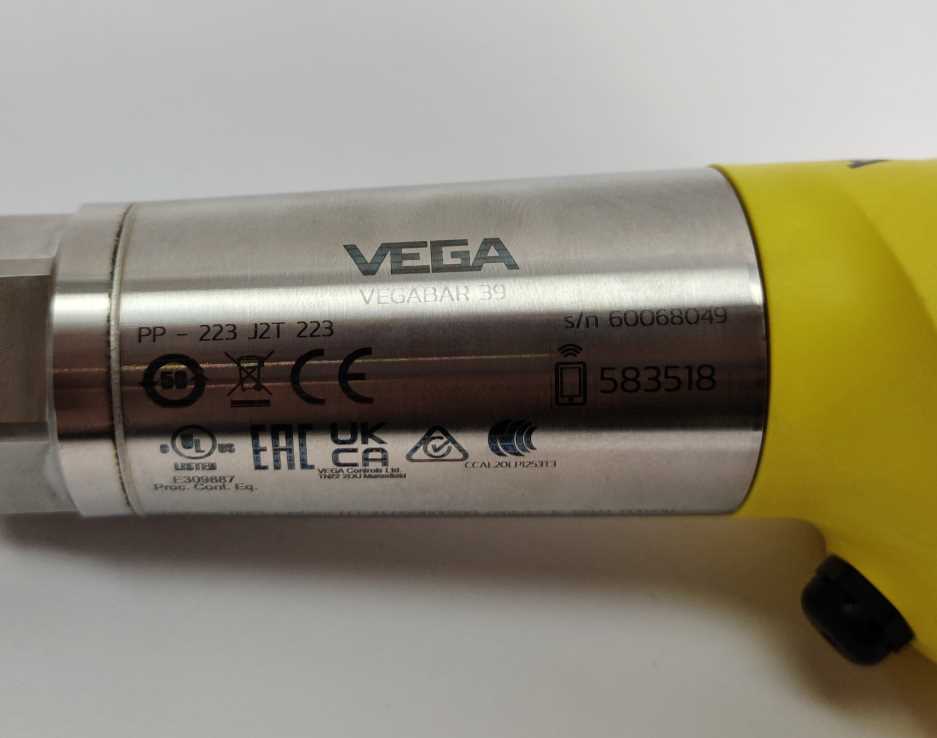 Vega VEGABAR 39 PP-223 J2T 223 Pressure sensor with switching