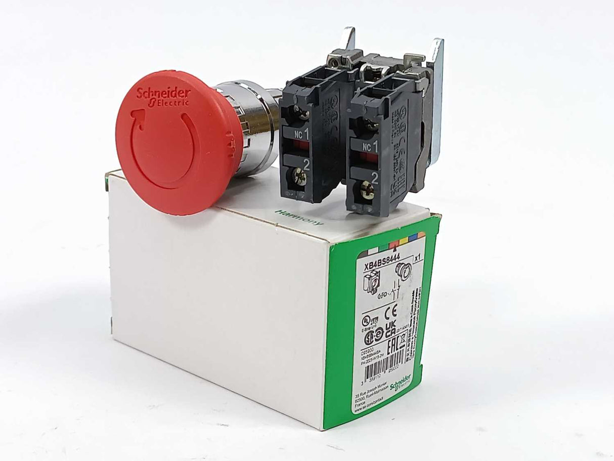Schneider Electric XB4BS8444 Harmony Emergency stop push button