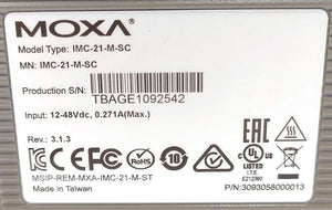 Moxa IMC-21-M-SC Ethernet-to-Fiber Media Converters