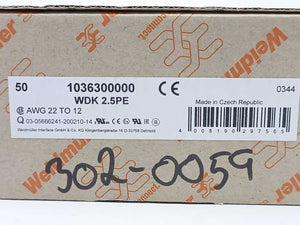 Weidmüller 1036300000 WDK 2.5PE  Multi-tier PE Terminal 50pcs