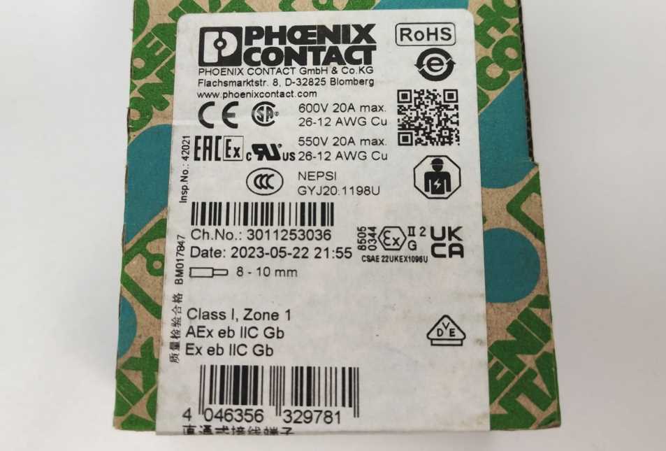 Phoenix Contact 3209510 Feed-through terminal block PT 2,5 50 Pcs