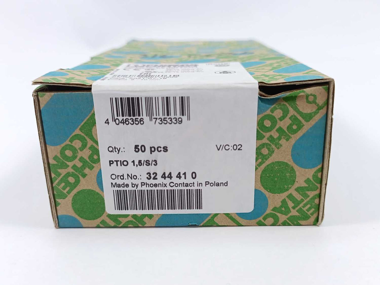 Phoenix Contact 3244410 PTIO 1,5/S/3 - Sensor/actuator terminal block. 50 Pcs.