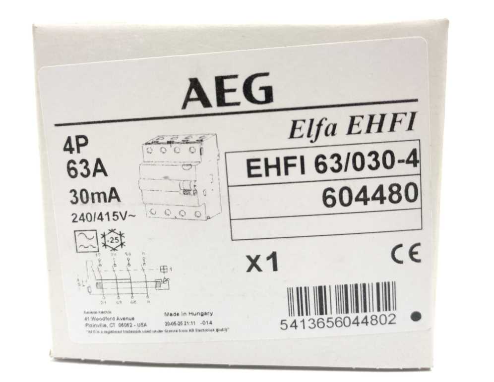 AEG EHFI 63/030-4 604480 Residual Current Circuit Breaker