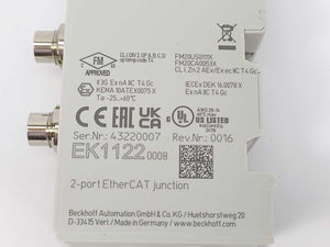 Beckhoff EK1122-0008 2-port EtherCAT Junction