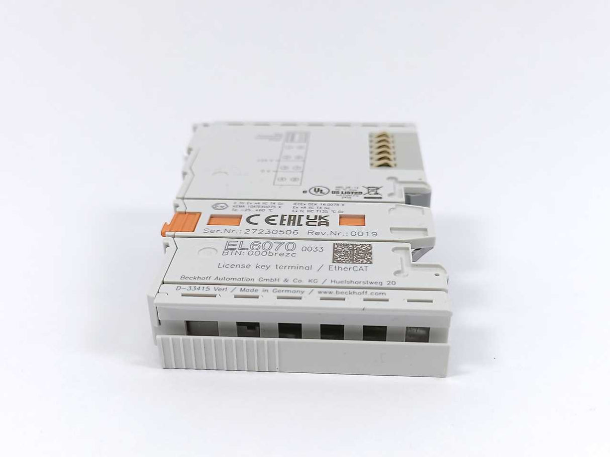 Beckhoff EL6070-0033 EtherCAT Terminal, license key for TwinCAT 3.1