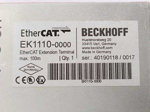 Beckhoff EK1110-0000 EtherCat Extension Terminal EK1110