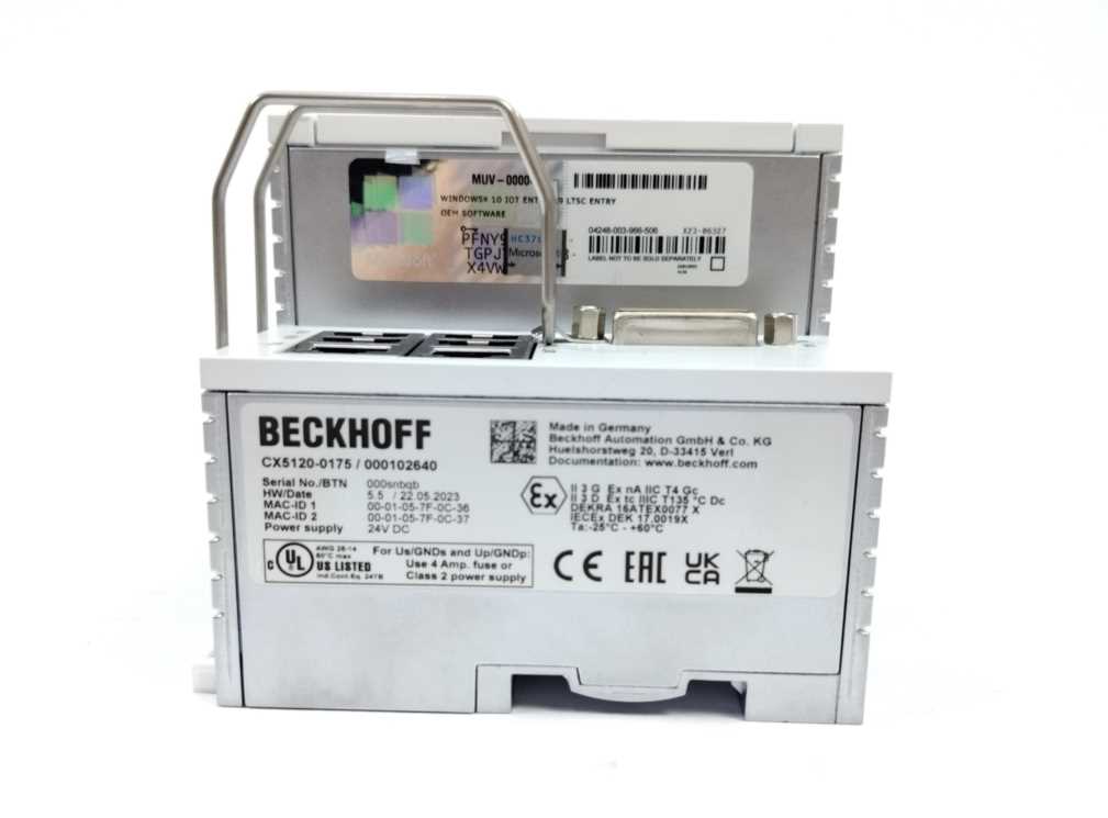 Beckhoff CX5120-0175 000102640  Embedded PC with Intel Atom E3815