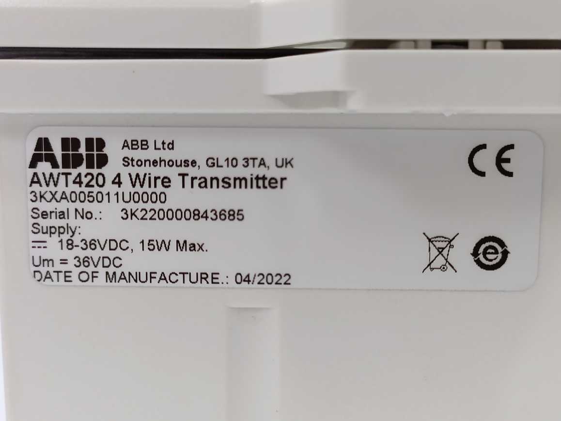 ABB 3KXA005011U0000 AWT420 Universal 4-wire, Dual-Input Transmitter