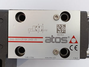 Atos DHA-0631/2P/GK 24DC 25 Hydraulic Ex-Proof Solenoid Valve