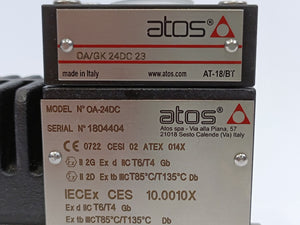 Atos DHA-0631/2P/GK 24DC 25 Hydraulic Ex-Proof Solenoid Valve