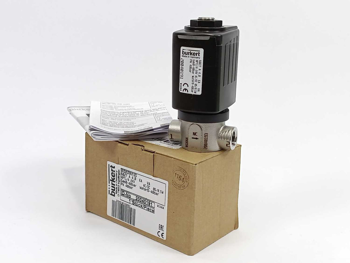 Burkert 20040191 PLUNGER VALVE 6027, A 4,0, 40bar