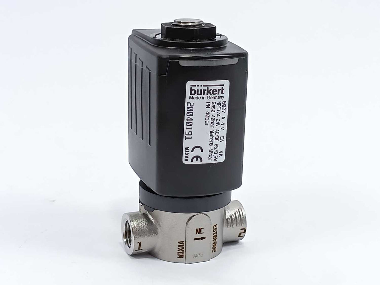 Burkert 20040191 PLUNGER VALVE 6027, A 4,0, 40bar