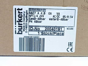 Burkert 20040191 PLUNGER VALVE 6027, A 4,0, 40bar