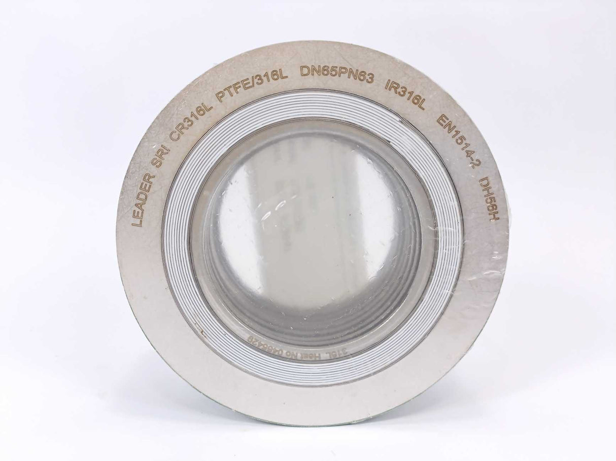 LEADER SRI CR316L PTFE/316L DN65PN63 DH56H Spiral Wound Gasket 10pcs.