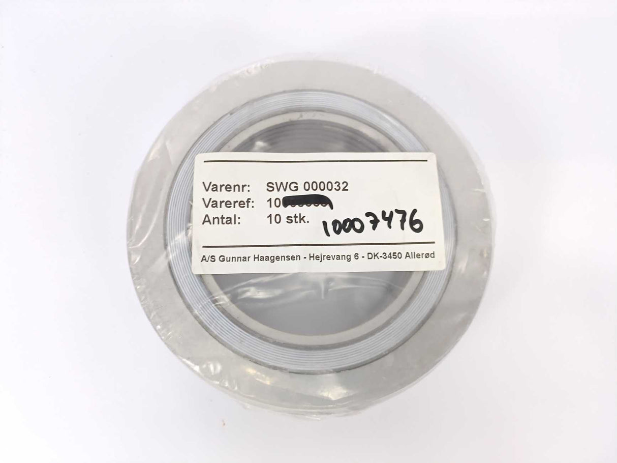 LEADER SRI CR316L PTFE/904L DN80PN63 DH72H Spiral Wound Gasket 8 Pcs.