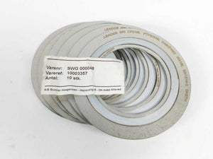 LEADER SRI CR316L PTFE/316L DN80PN63 DH57H Spiral Wound Gasket 6 Pcs.