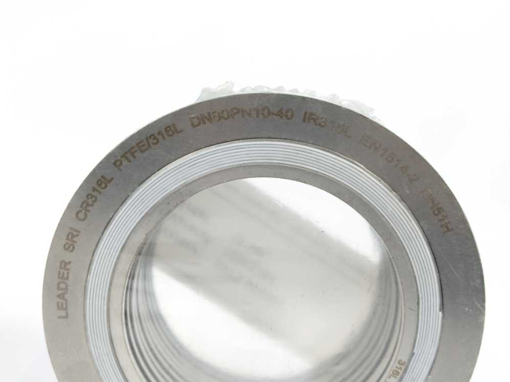 LEADER SRI CR316L PTFE/316L DN80PN10-40 DH51H Spiral Wound Gasket 10 Pcs.