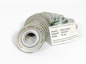 LEADER SRI CR316L PTFE/316L DN20PN63 DH65H Spiral Wound Gasket 24 Pcs.