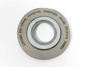 LEADER SRI CR316L PTFE/316L DN20PN63 DH65H Spiral Wound Gasket 24 Pcs.