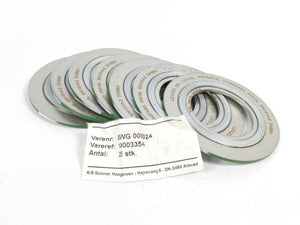 LEADER SRI CR316L PTFE/316L DN50PN63 DH55H Spiral Wound Gasket 7 Pcs.