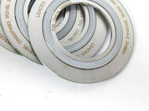 LEADER SRI CR316L PTFE/316L DN50PN63 DH55H Spiral Wound Gasket 7 Pcs.