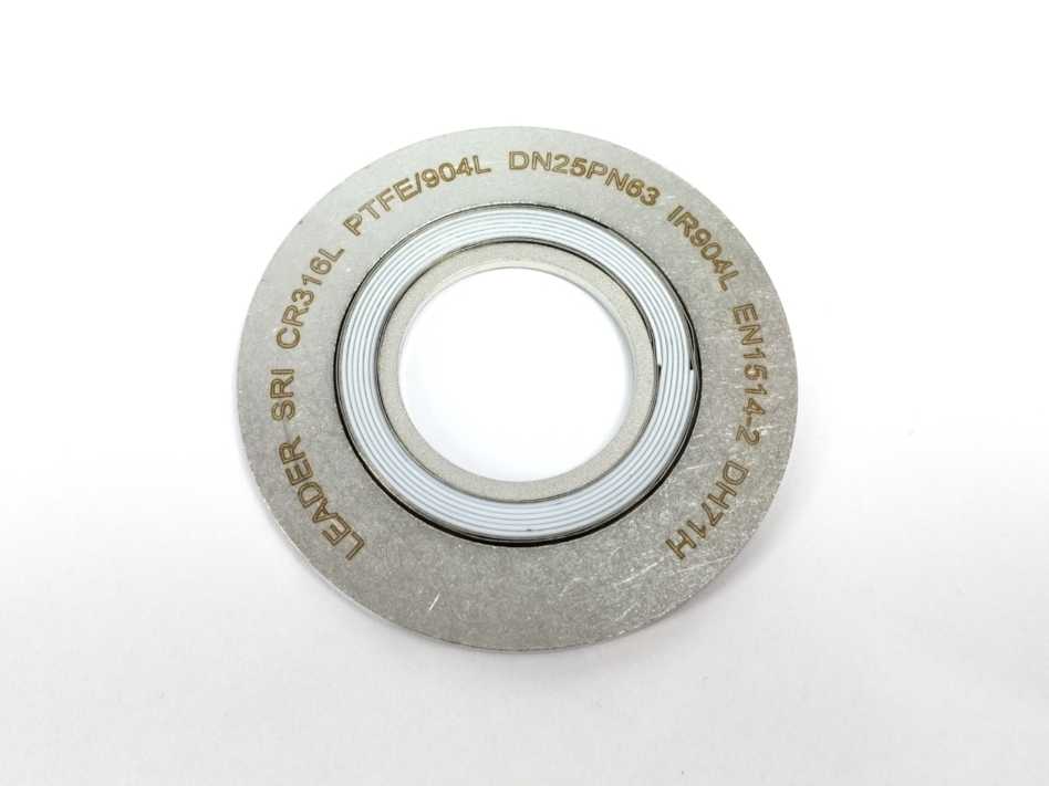 LEADER SRI CR316L PTFE/904L DN25PN63 DH71H Spiral Wound Gasket 21Pcs.