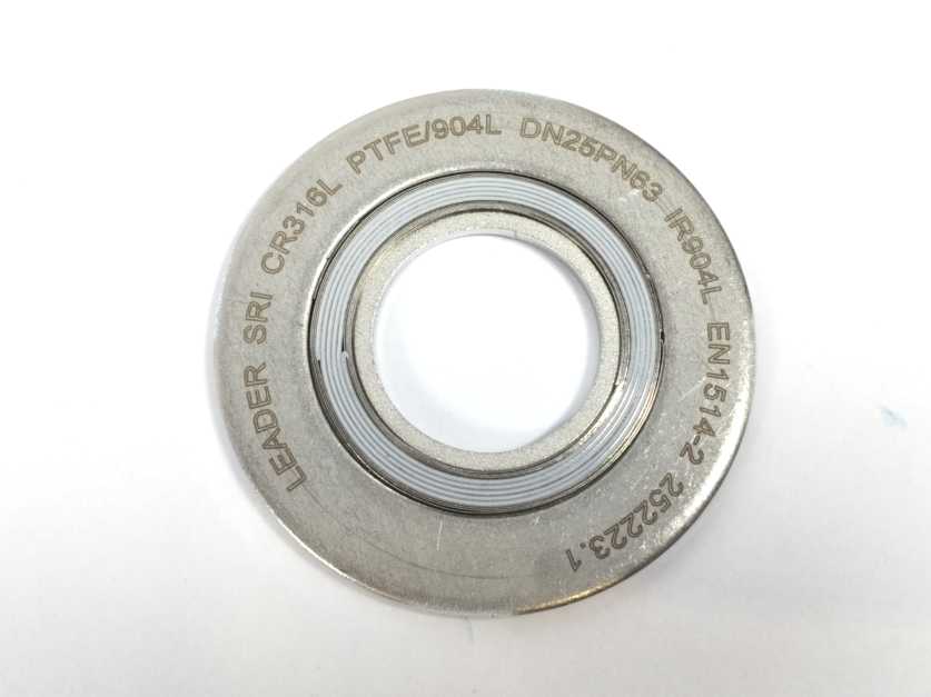 LEADER SRI CR316L PTFE/904L DN25PN63 252223.1 Spiral Wound Gasket 24 Pcs.