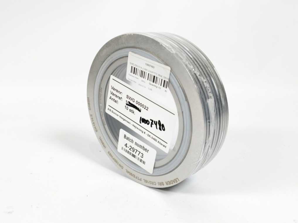 LEADER SRI CR316L PTFE/904L DN100PN63 DH63H Spiral Wound Gasket 10Pcs.