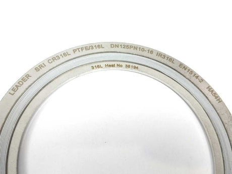 LEADER SRI CR316L PTFE/316L DN125PN10-16 HA54H Spiral Wound Gasket 10 Pcs.