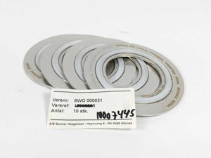LEADER SRI CR316L PTFE/904L DN65PN63 DH70H Spiral Wound Gasket 4 Pcs.