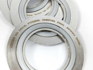 LEADER SRI CR316L PTFE/904L DN65PN63 DH70H Spiral Wound Gasket 4 Pcs.