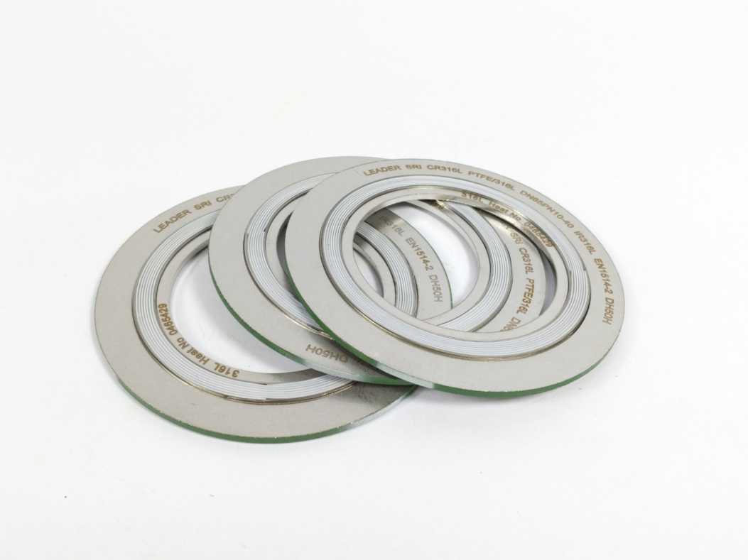 LEADER SRI CR316L PTFE/316L DN65PN10-40 DH50H Spiral Wound Gasket 3 Pcs.