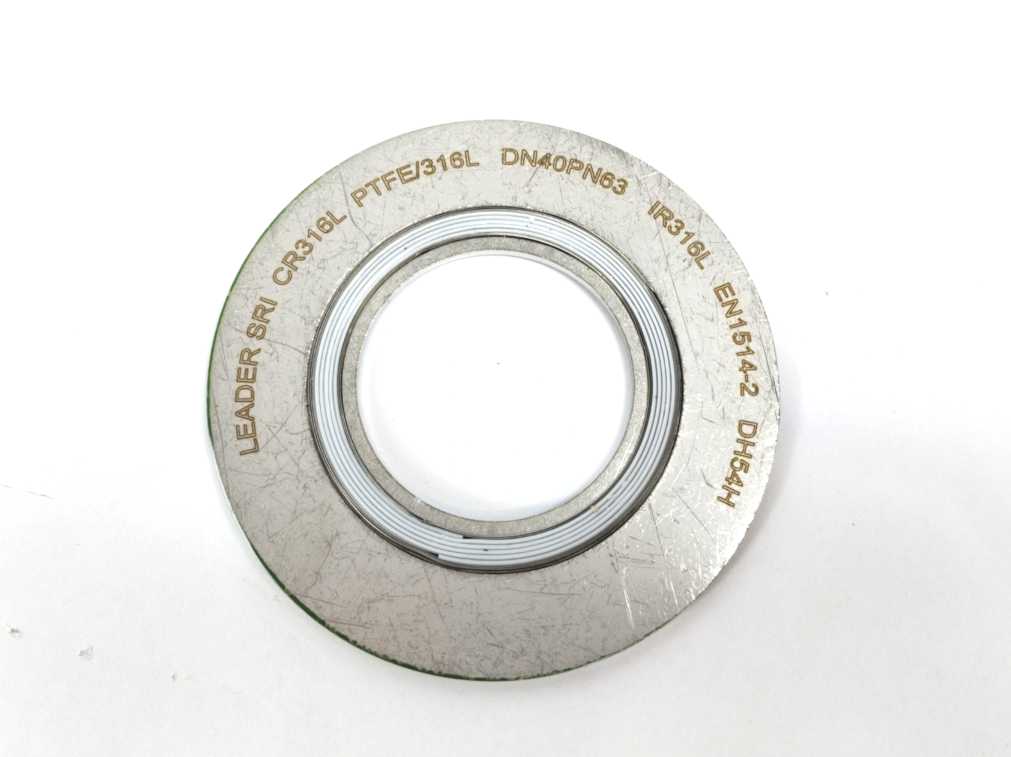 LEADER SRI CR316L PTFE/316L DN40PN63 DH54H Spiral Wound Gasket 23 Pcs.