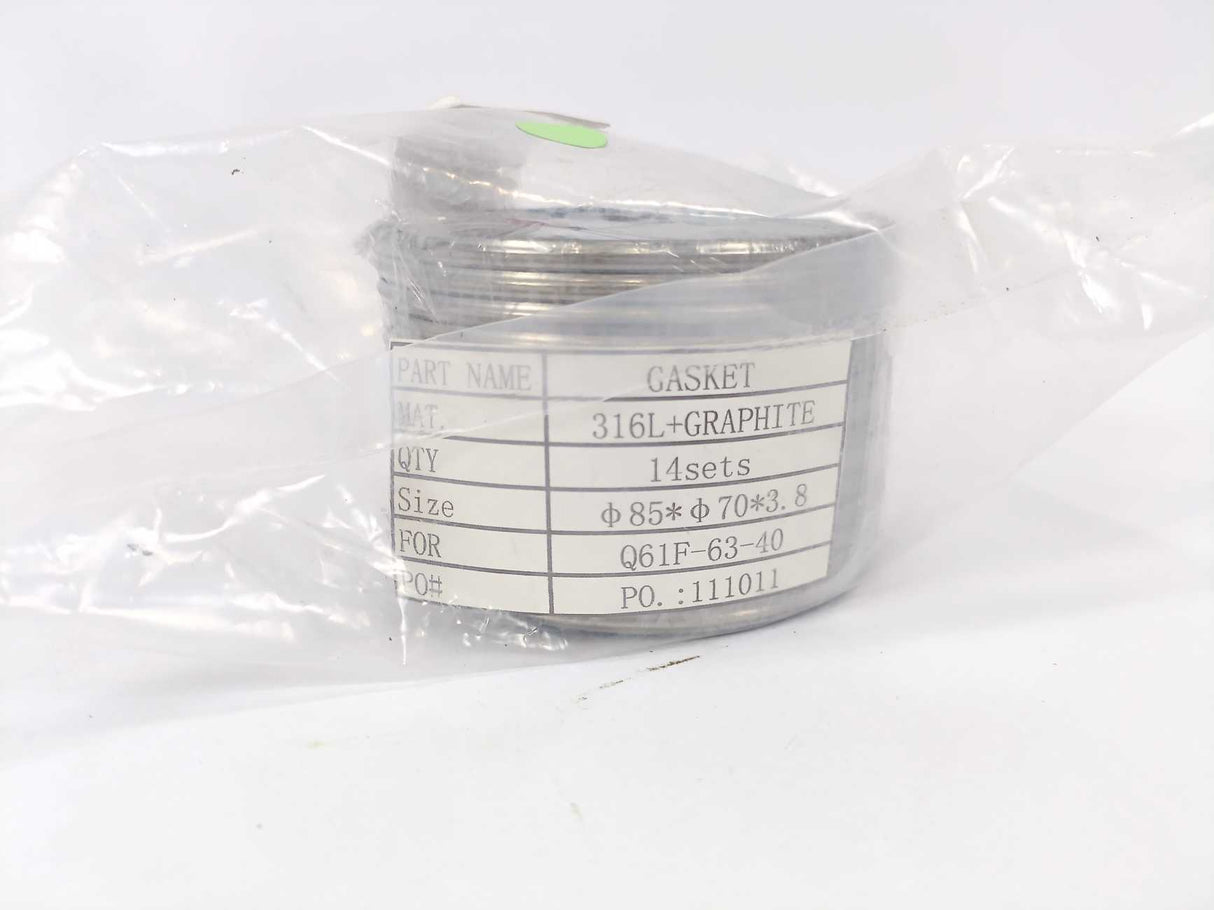DN40 316L Graphite Spiral Wound Gasket 14 Pcs.